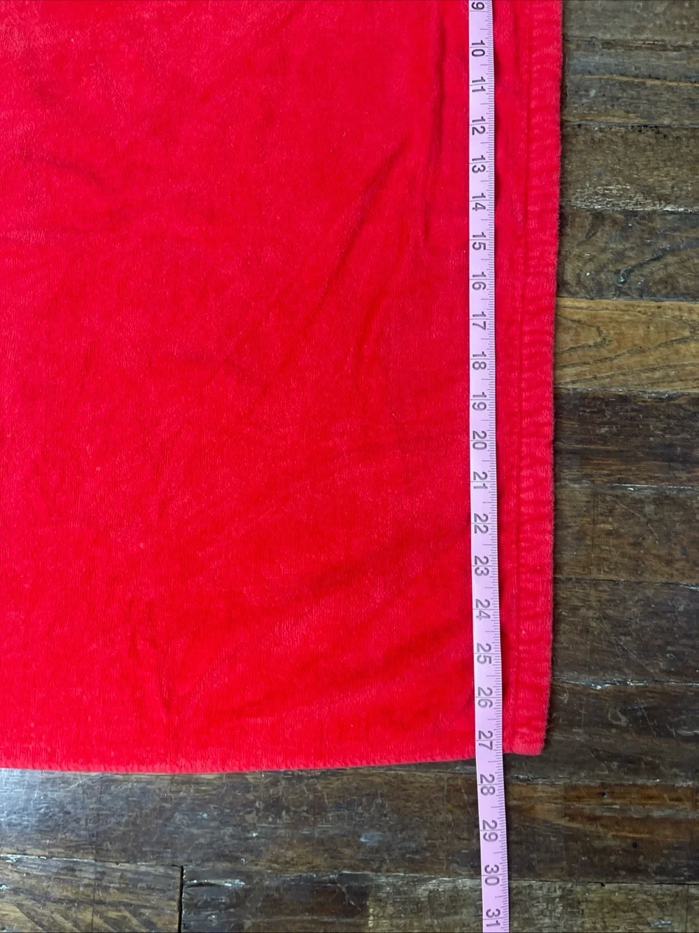 Vintage Old Navy Red Flag Beach Towel Cotton 27”x56”